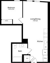 1B 1-441 floor plan