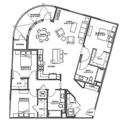Plan C1 332 floor plan