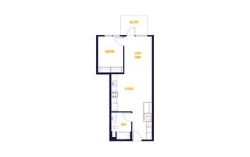 1 Bed/1 Bath-A2.0 A-912 floor plan