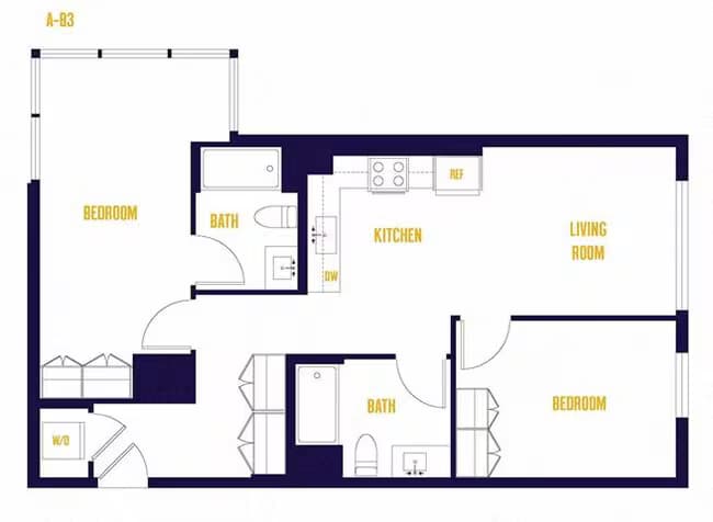 B3.1 B-401 floor plan