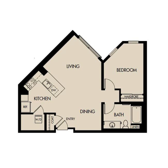 Plan 1B 129 floor plan