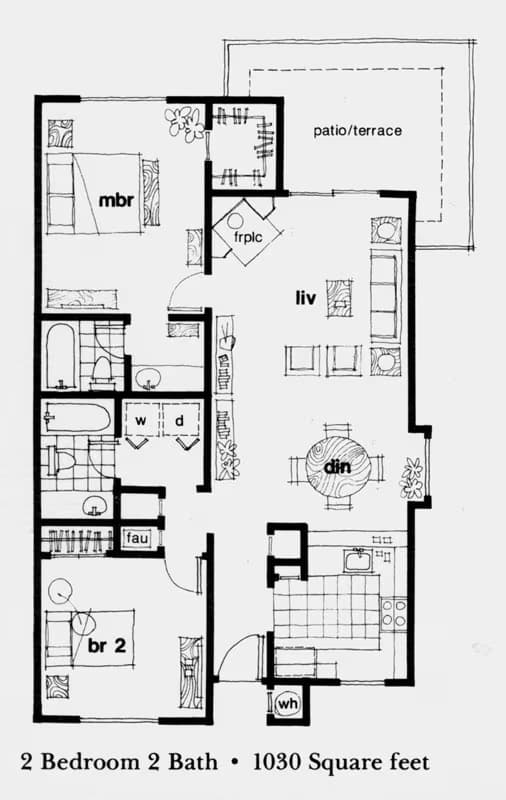 2x2 floor plan