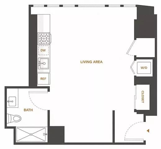 Studio/1BA SI FL7-ID1375 floor plan