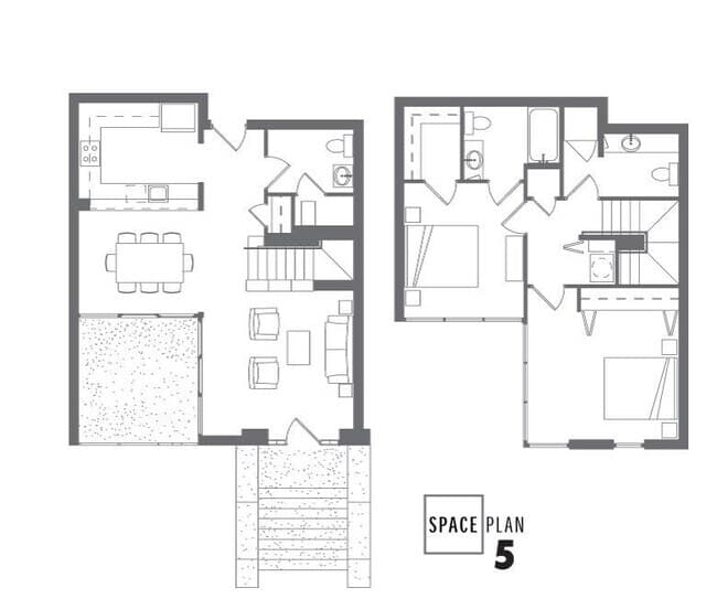 Low Courtyard Townhouse 111 floor plan