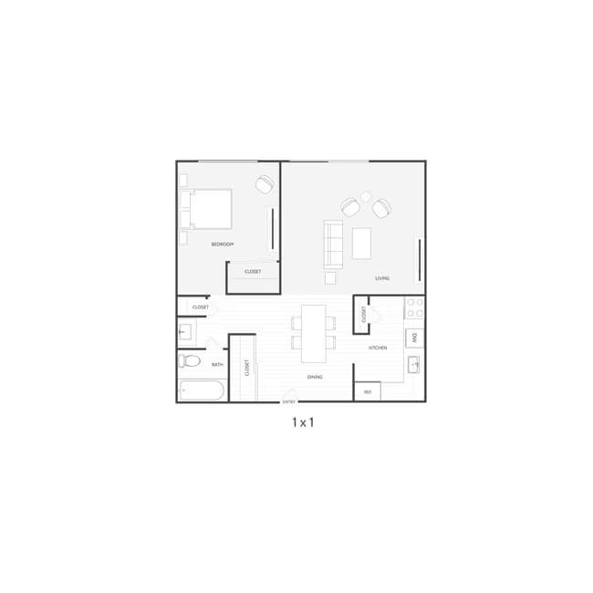 1-1 Apartment 211-27 floor plan
