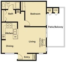 A1 - 1X1 691 DOWN 36 506 floor plan