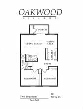 2BR/2BA B4 floor plan