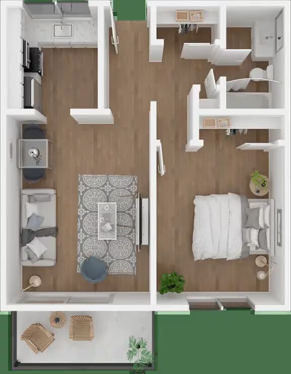 1x1 89 floor plan