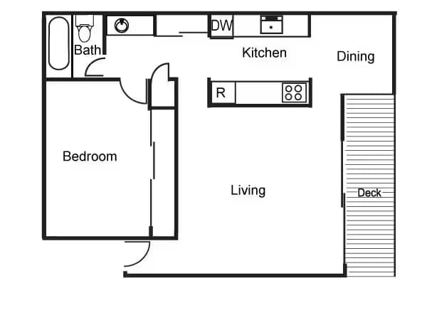 1bdrm/1bth 31 floor plan