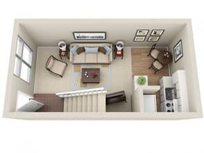 1 Bed Loft 089 floor plan