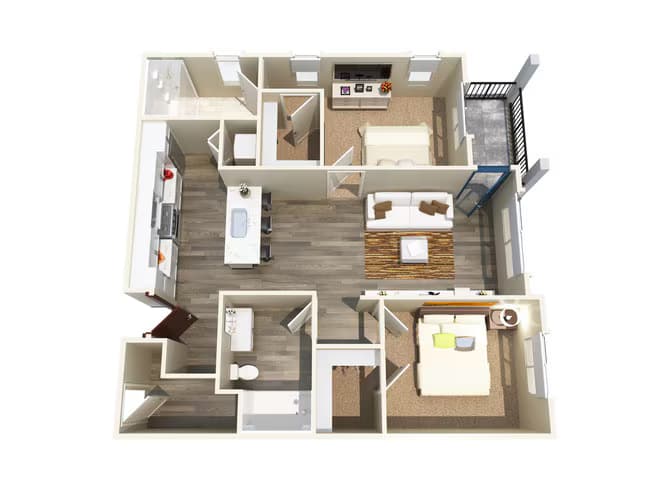 Two Bedroom - C floor plan