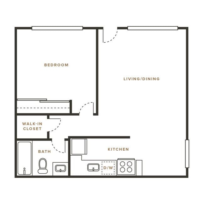1 Bedroom, 1 Bath B - 1100 Lincoln Ave L-04 floor plan