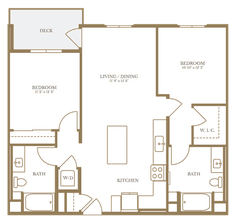 1 Bed/1 Bath Loft-8B 731 floor plan
