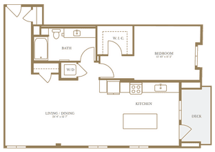 1 Bed/1 Bath-14B 549 floor plan
