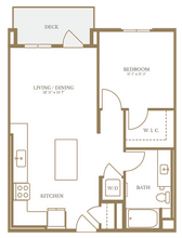 1 Bed/1 Bath-8A 335 floor plan