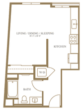 Studio-1E 346 floor plan
