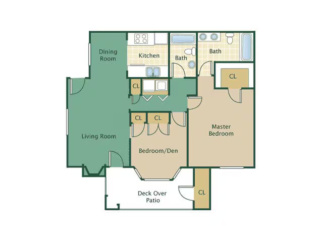 Model B floor plan