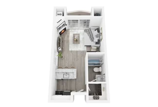 The Junior J1 1-124 floor plan