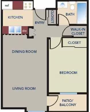 1x1 A 250 floor plan