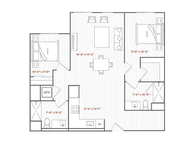 2x2-1108 A437 floor plan
