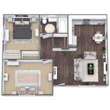 2 Bedroom 252 floor plan