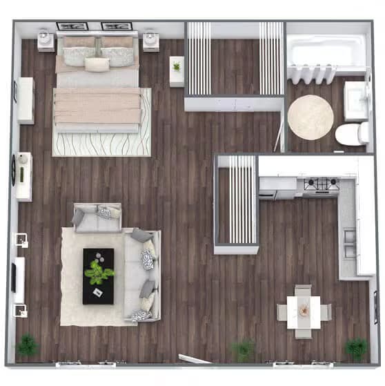 Studio 555 floor plan