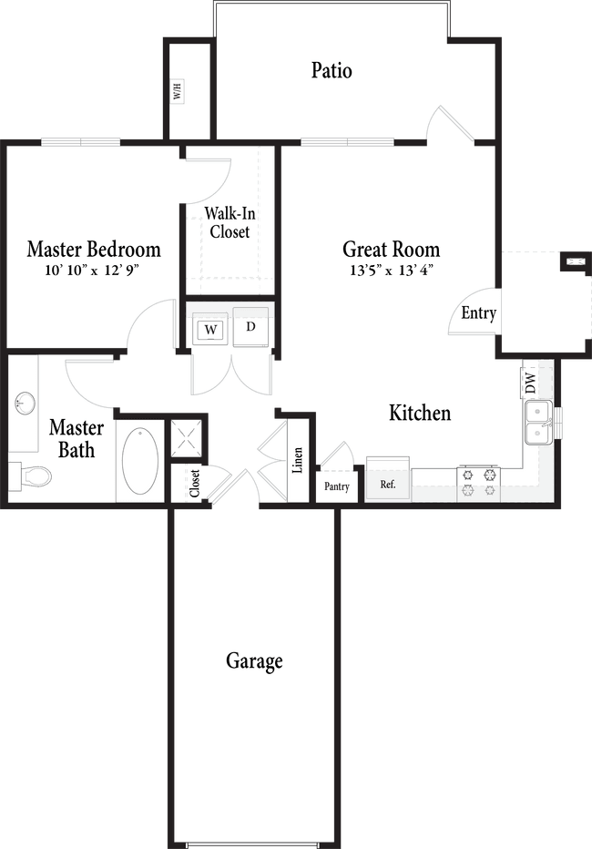 The Flats - Plan 1 Down 7711 floor plan