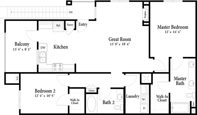 The Flats - Plan 7 Up 7221 floor plan