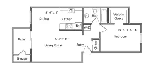 1B 506A floor plan