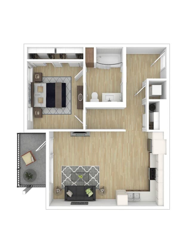 1x1 D INCOME QUALIFIED 0333 floor plan