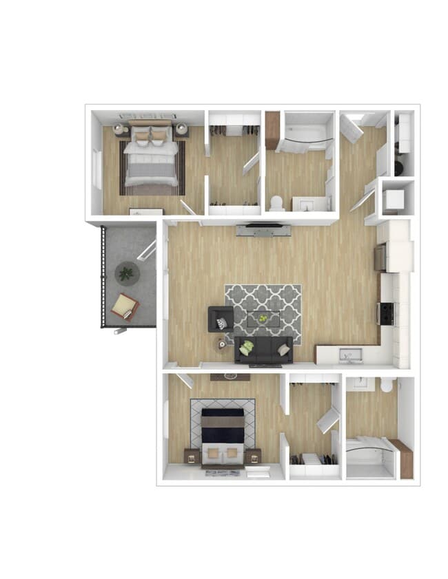 2x2 A 0124 floor plan