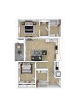 2x2 B 0433 floor plan