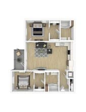 2x2 C 0438 floor plan