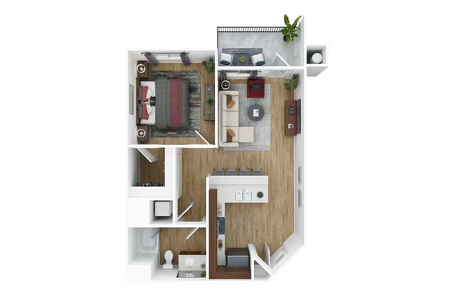 1x1 B 9204 floor plan
