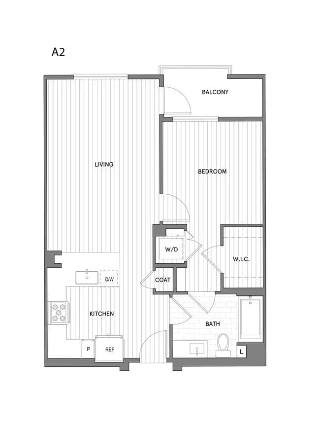 1 BR/1 BA 1018 floor plan