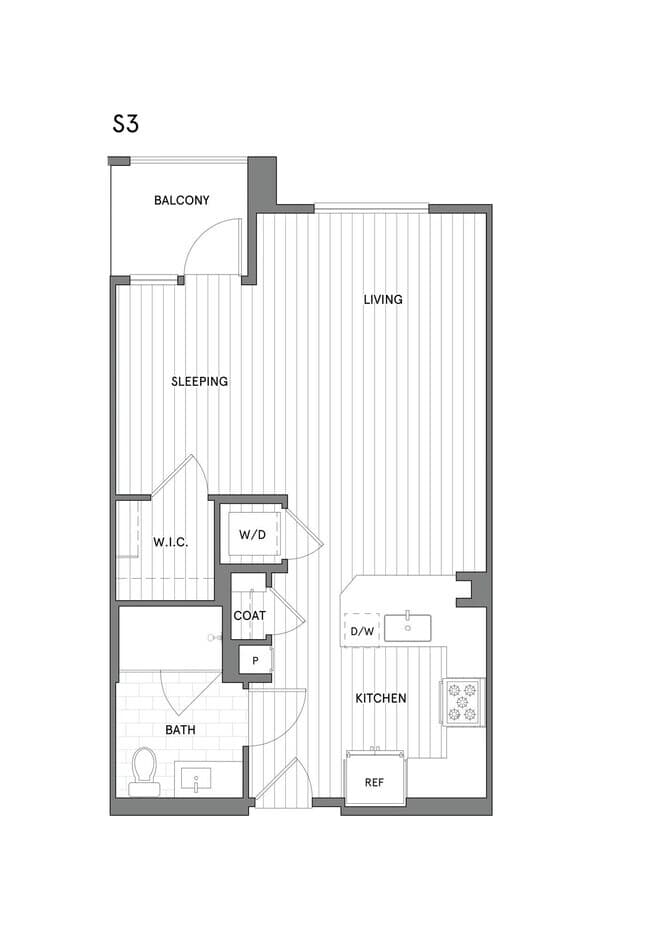 Studio 1012 floor plan