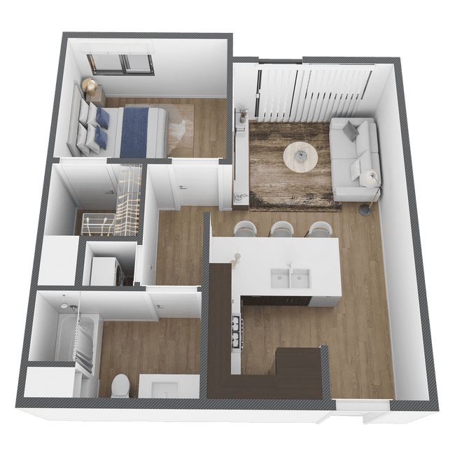 1x1 B 5206 floor plan