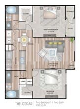 The Cedar with Washer & Dryer 01-106Q floor plan