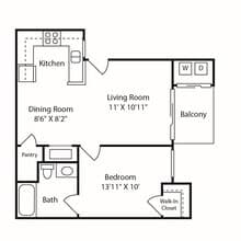 1x1 K202 floor plan