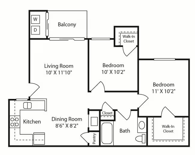 2x1 M203 floor plan