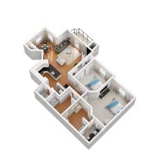 2BDA K101 floor plan