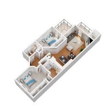 2BDS N105 floor plan