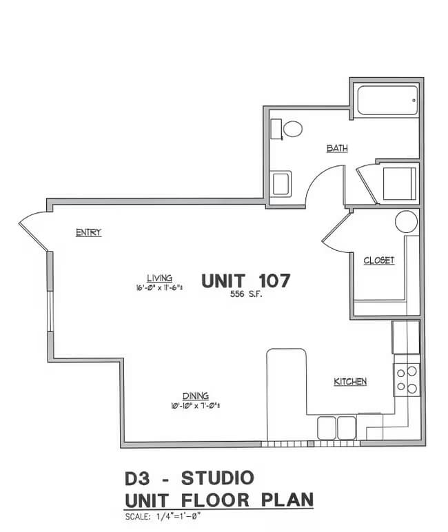 Studio C 106 floor plan