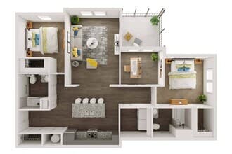 2 Bedroom 06-6302 floor plan