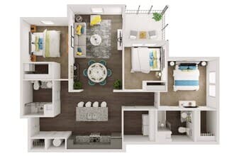 3 Bedroom 07-7210 floor plan