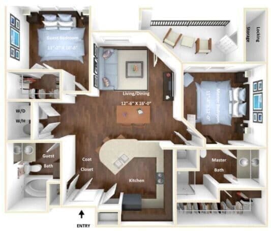 The Sycamore Suite P-2 floor plan