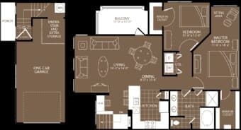 2 Bed/2 Bath 1727 floor plan