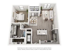 1B 1B 1303 floor plan