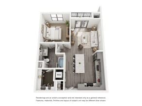 1B 1B 5207 floor plan