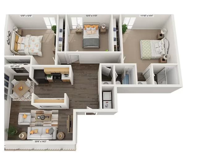 Three Bedroom Catalina 221 floor plan